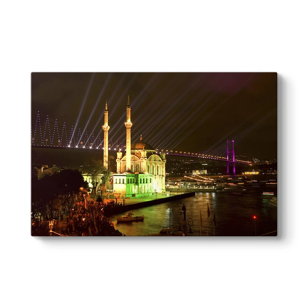 Ortaköy Camii Gece Tablo - Model 1